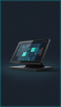 Touchscreen Desktop Terminal With Collaboration Panel