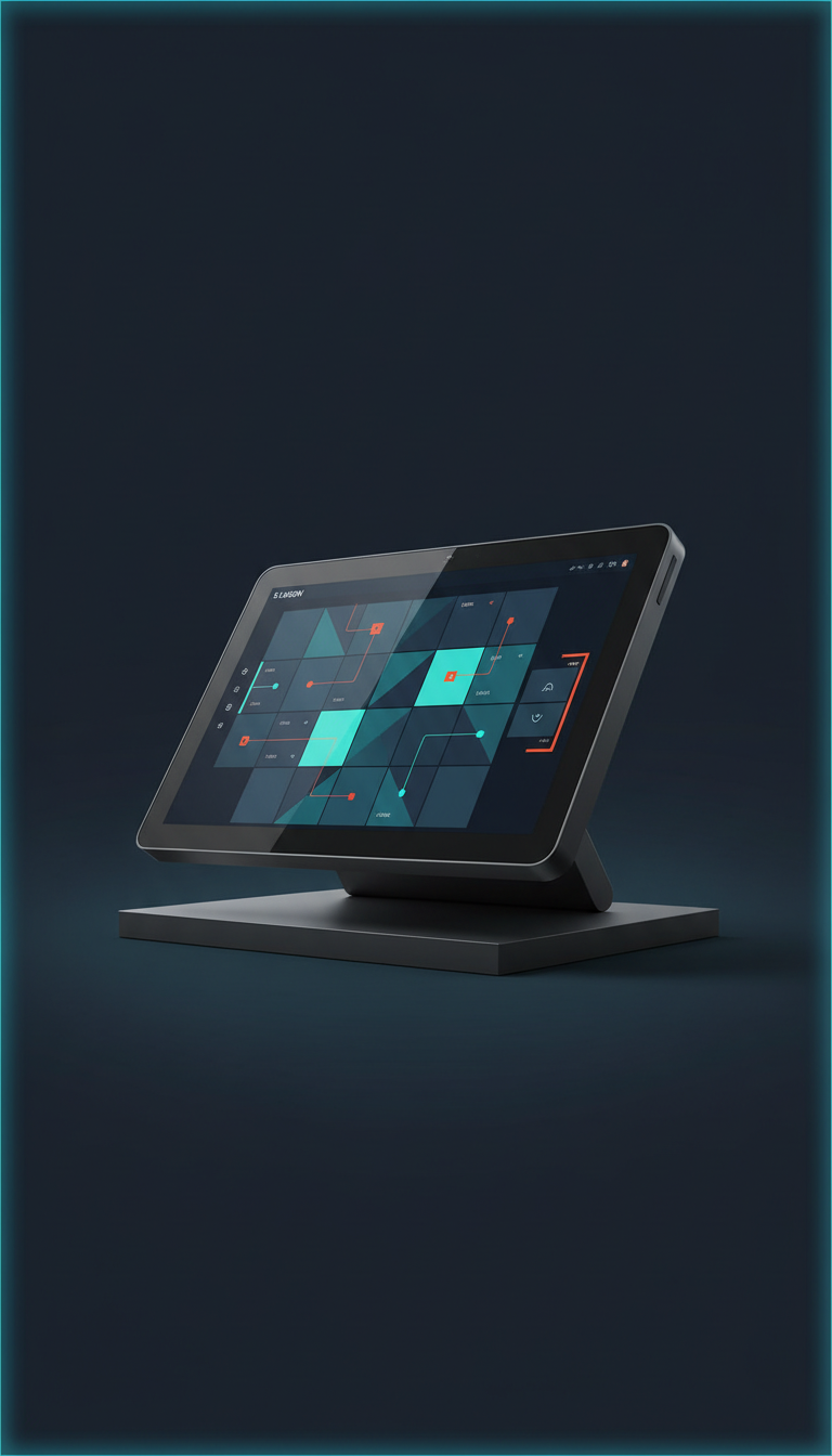 Touchscreen Desktop Terminal With Collaboration Panel