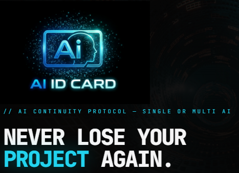 AI iD Card — Never Lose Your Project Again